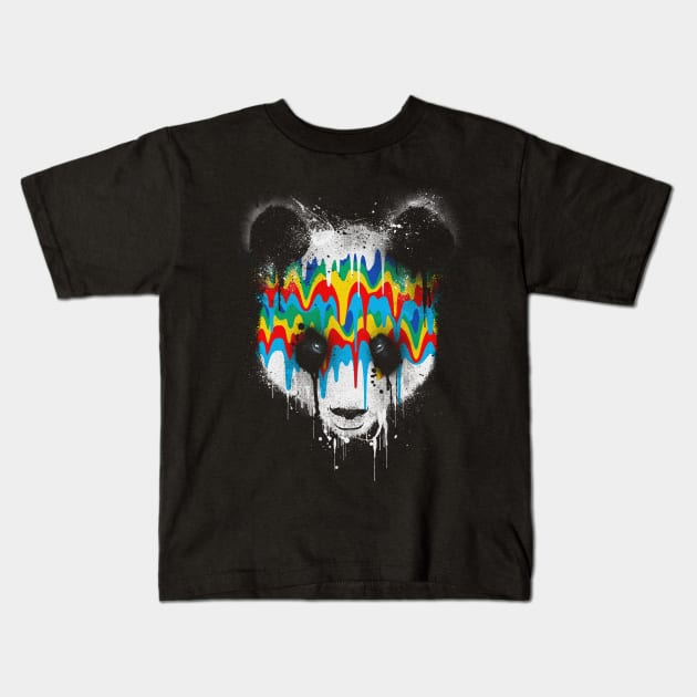 PANDA DRIP Kids T-Shirt by dzeri29